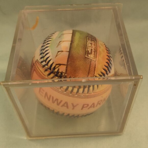 Old Fenway Park Art Baseball w Display Case Incredible Retired Design - Picture 2 of 4